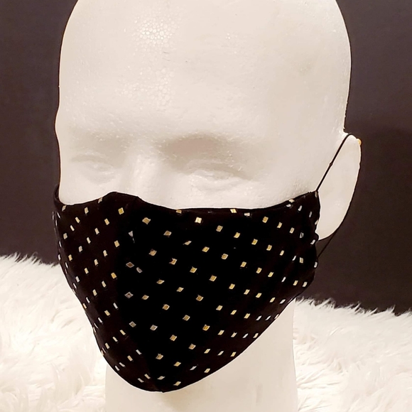 Accessories - RESTOCKED 3 for $15 Black Gold Diamond mask